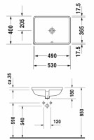 DURAVIT STARCK-3 LAVABO BAJO ENCIMERA